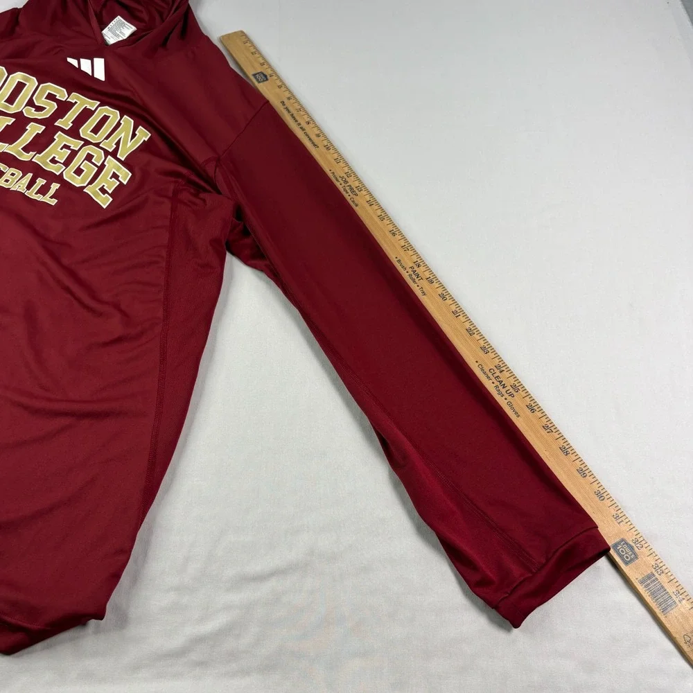 Boston College Eagles Hoodie Mens 2XL Red Adidas Player Issued Pullover NCAA